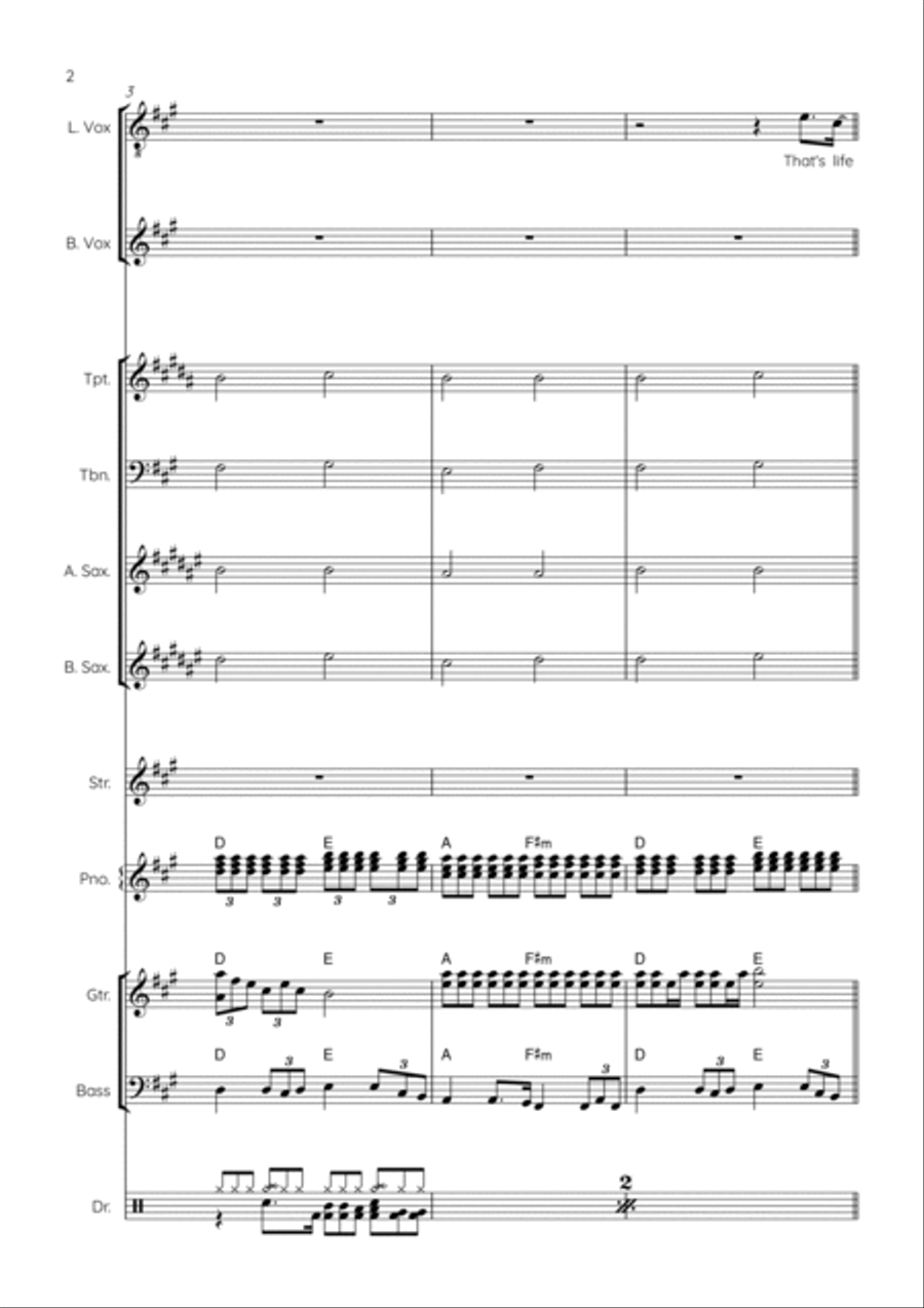 That's Life Baritone Saxophone scores gallery preview page 4