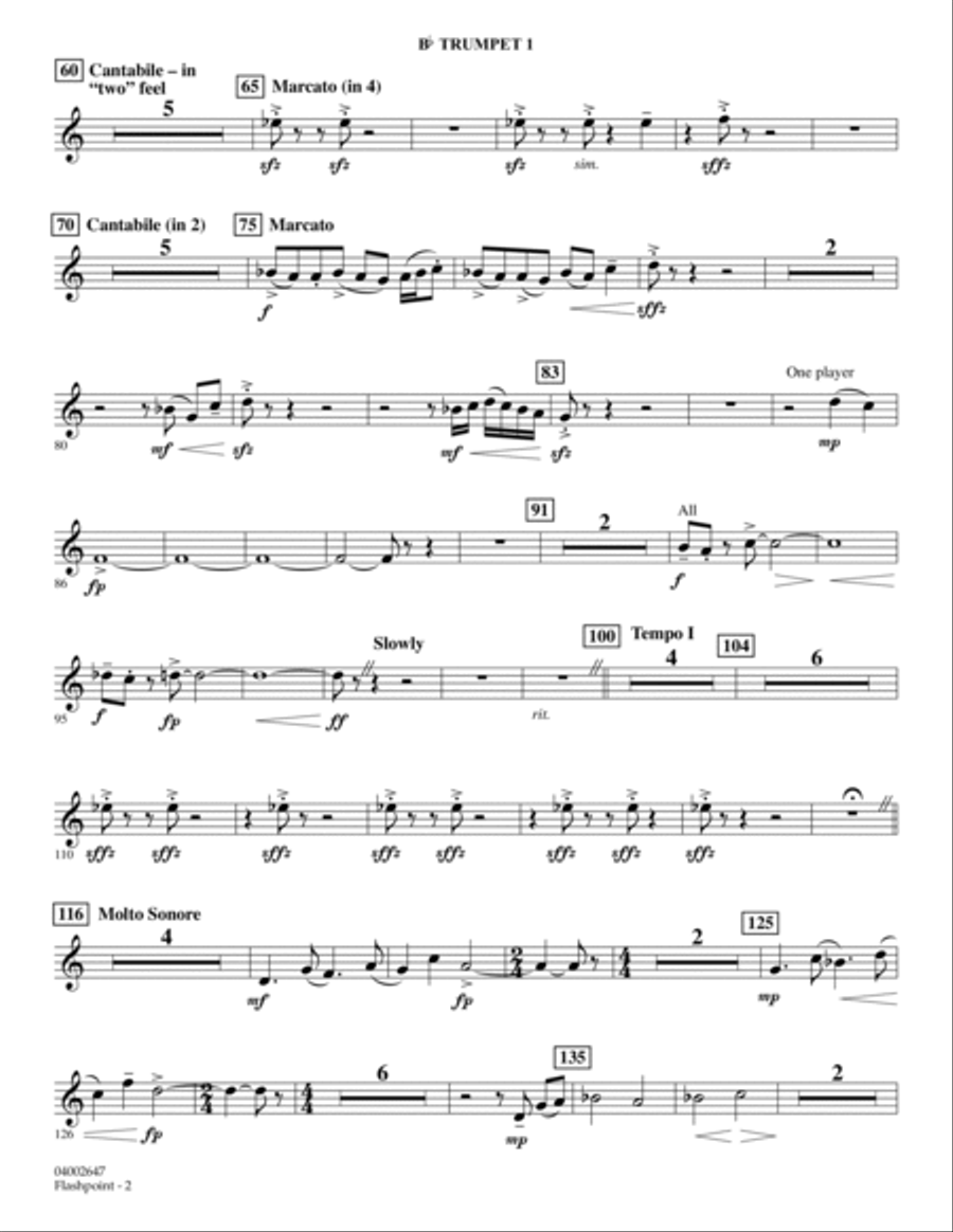 Flashpoint - Bb Trumpet 1 B-Flat Trumpet scores gallery preview page 2