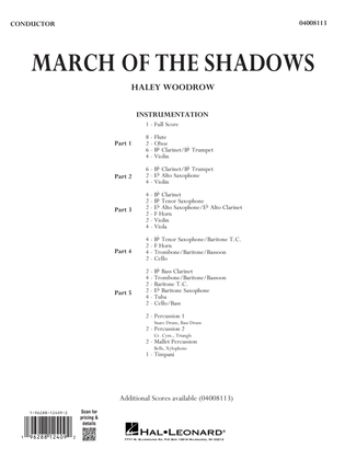 Book cover for March Of The Shadows - Conductor Score (Full Score)