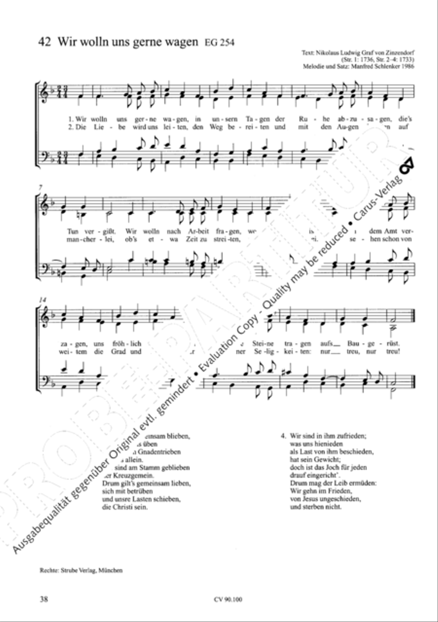Chorsatze zum Evangelischen Gesangbuch Choir scores gallery preview page 43