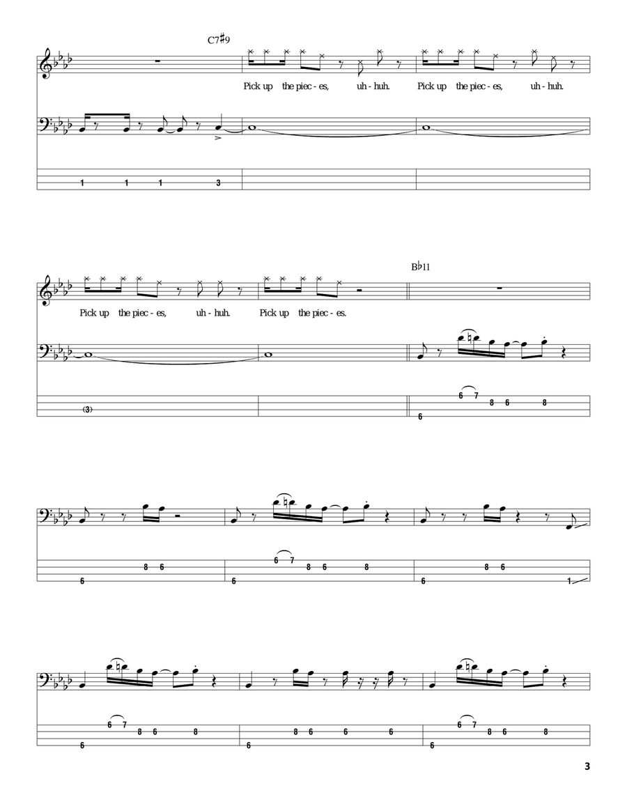 Pick Up The Pieces Acoustic Guitar scores gallery preview page 3