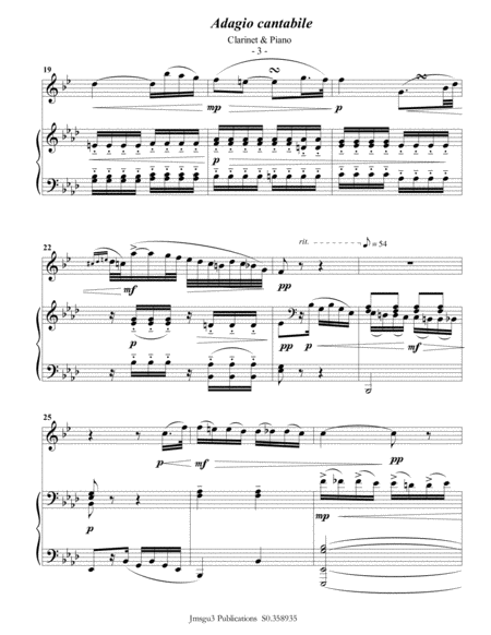 Beethoven: Adagio from Sonata Pathetique for Clarinet & Piano image number null