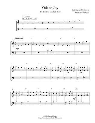 Book cover for Ode to Joy (Joyful, Joyful, We Adore Thee) - for 2-octave handbell choir