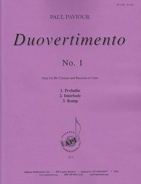 Duovertimento, no. 1 - Clarinet/Bassoon Duet image number null