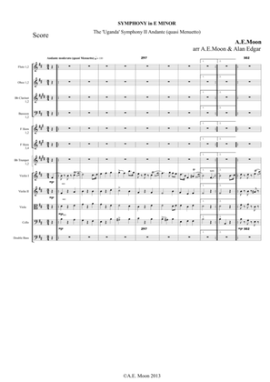 SYMPHONY in E MINOR Second Movement score