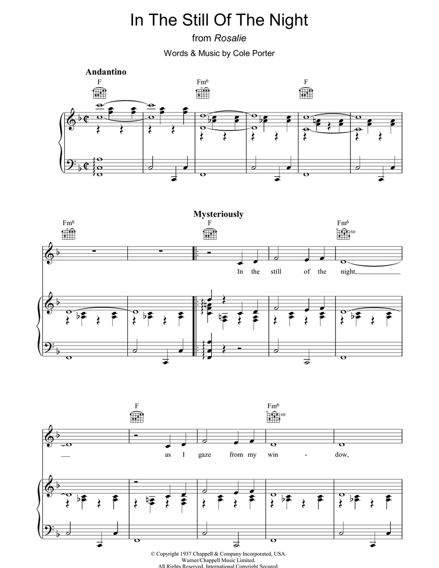 In The Still Of The Night Guitar scores gallery preview page 1