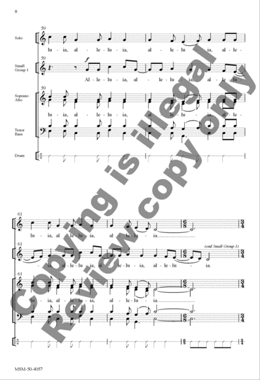 Psalm 118: Alleluia, This Is the Day! 4-Part scores gallery preview page 8