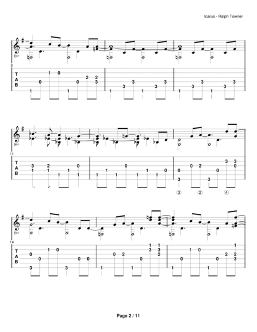 Icarus Electric Guitar scores gallery preview page 2