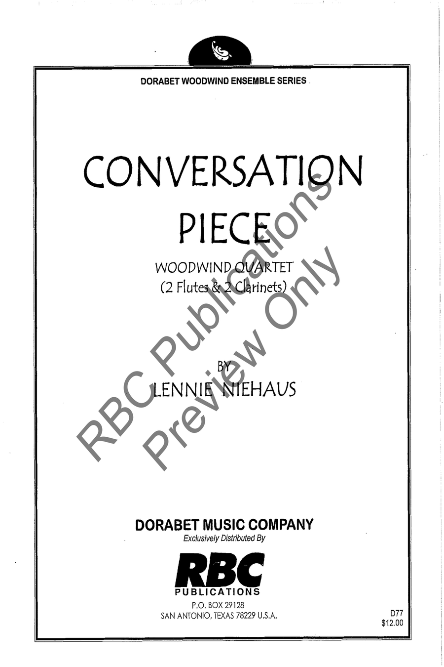Conversation Piece 2 Flutes/2 Clar Flute Duet scores gallery preview page 2