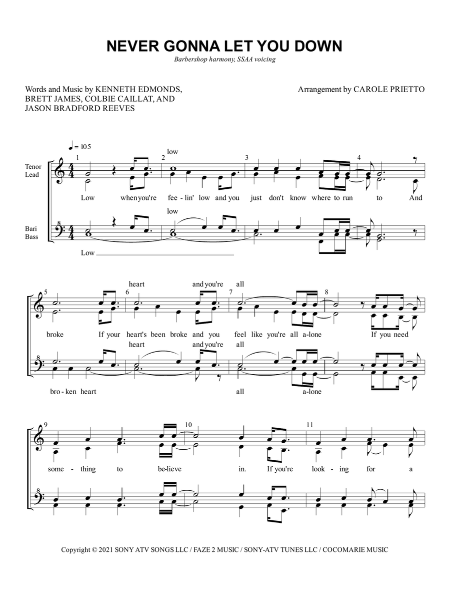 Never Gonna Let You Down SSAA scores gallery preview page 1