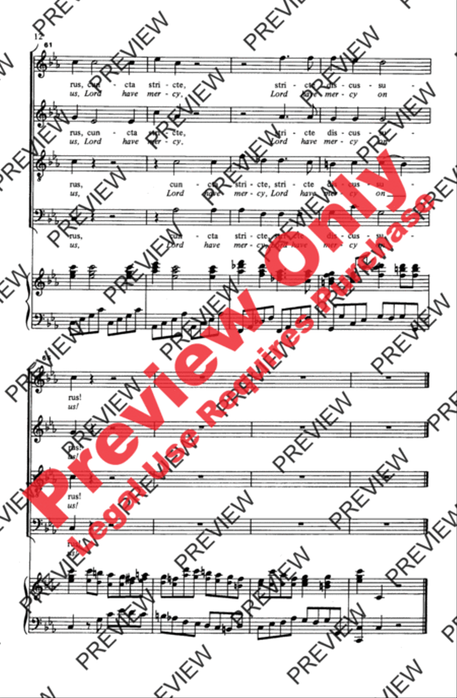 Dies Irae (from Requiem) Dies Irae (from Requiem) 4-Part scores gallery preview page 12
