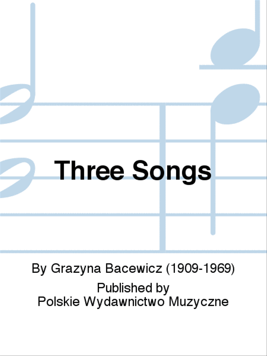 Three Songs Orchestra scores gallery preview page 1