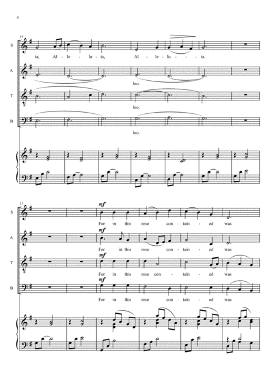 There Is No Rose There Is No Rose 4-Part scores gallery preview page 4