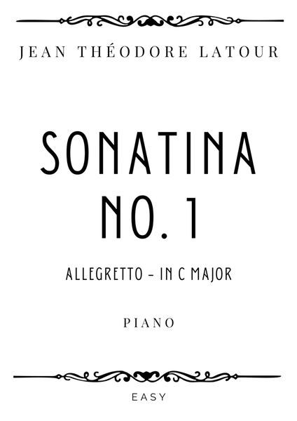 Latour - Allegretto from Sonatina No. 1 in C Major - Easy image number null