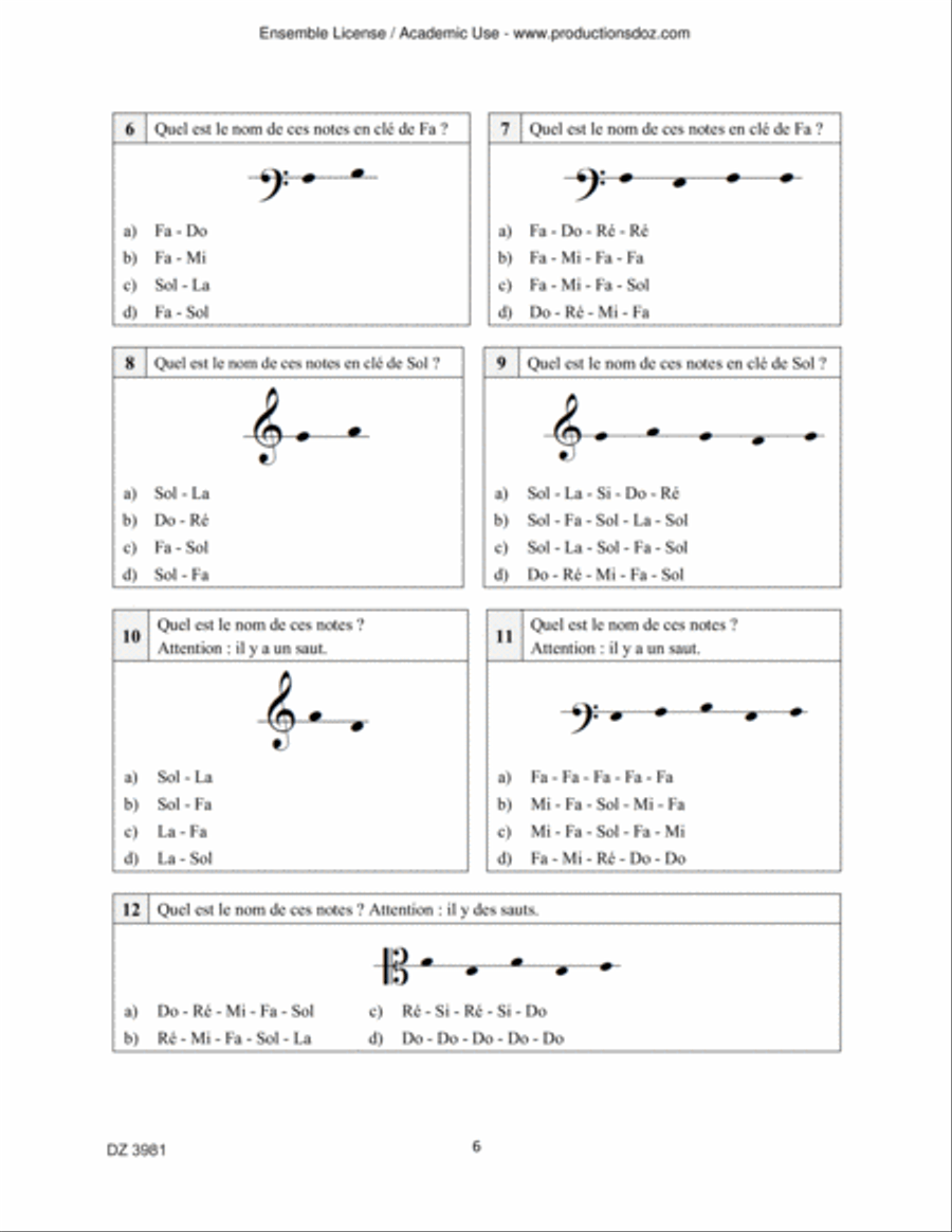 La Méthode Coe de théorie musicale, partie 1 Collection / Songbook scores gallery preview page 6