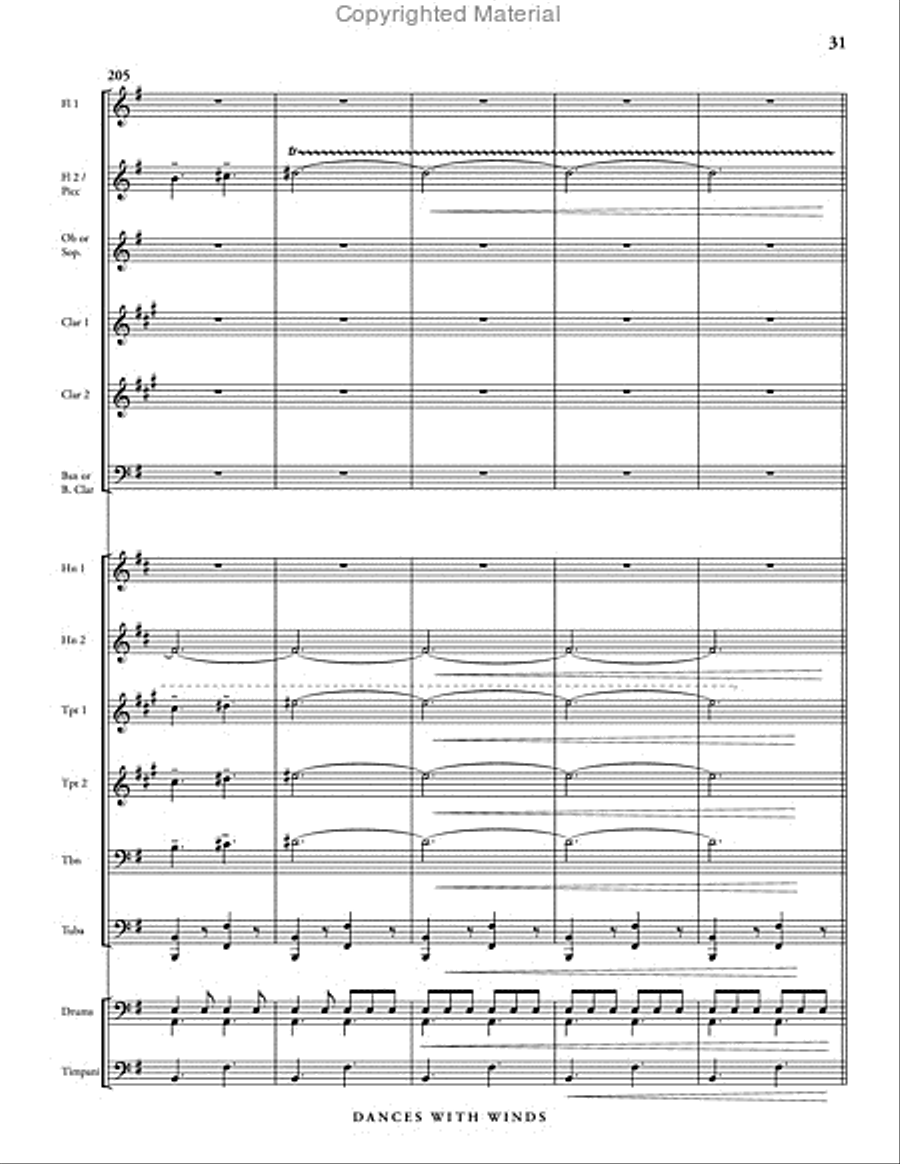 Dances with Winds Dances with Winds Concert Band scores gallery preview page 37