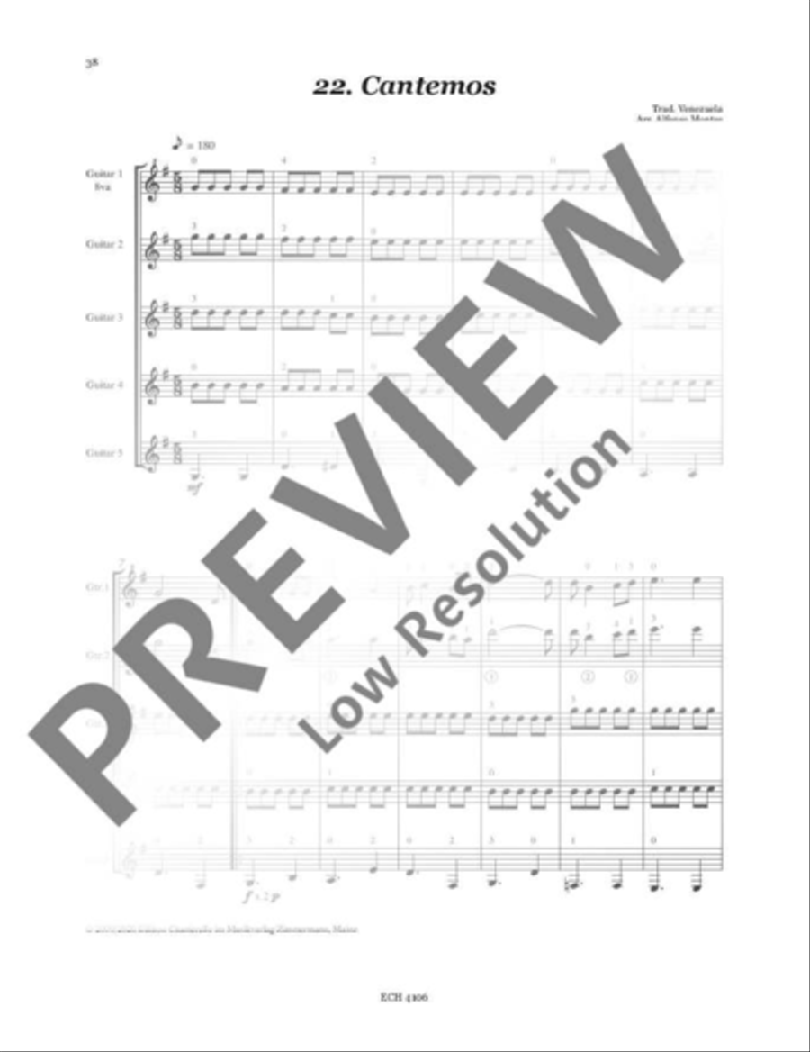 Cantemos Guitar Ensemble scores gallery preview page 2