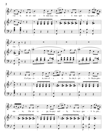 BELLINI: La farfalletta (transposed to B-flat major)