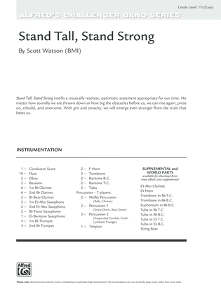 Book cover for Stand Tall, Stand Strong: Score