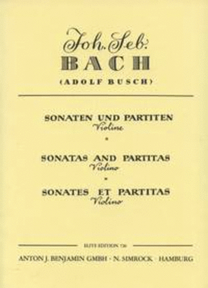 Book cover for Sonatas And Partitas For Violin