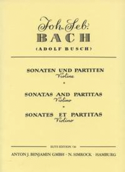 Sonatas And Partitas For Violin