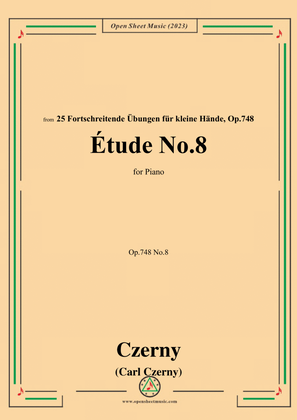 Book cover for C. Czerny-Exercise No.8,Op.748 No.8