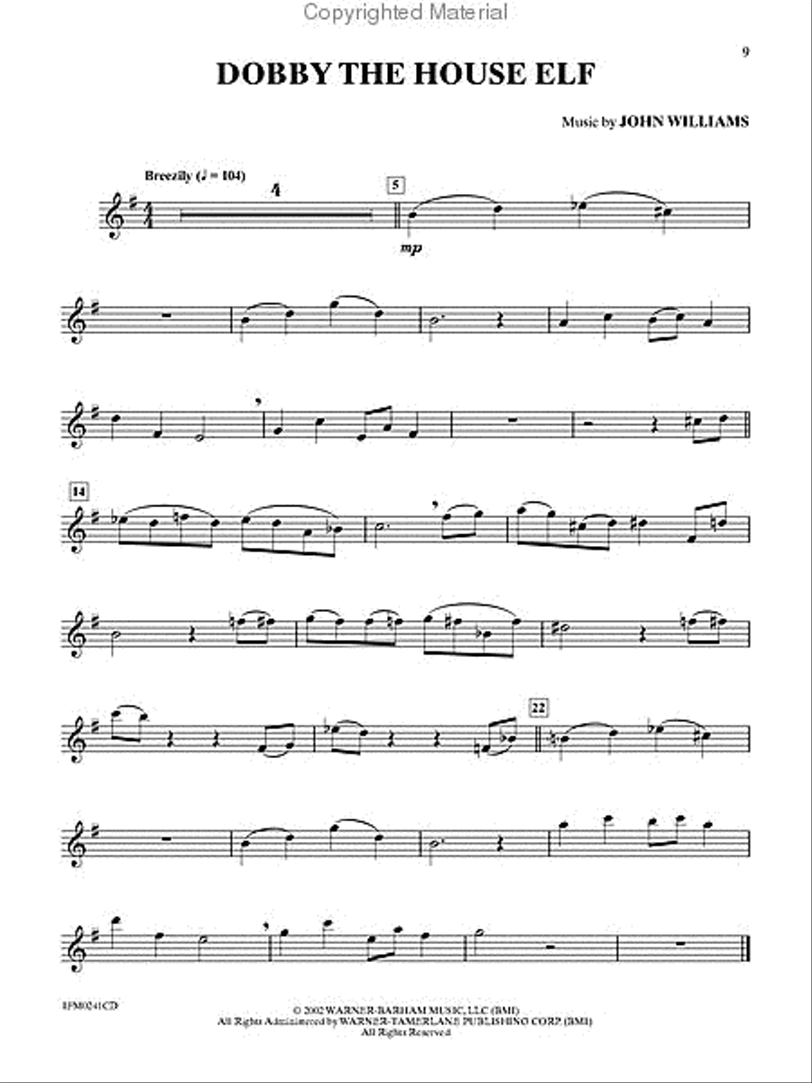 Harry Potter and the Chamber of Secrets (Alto Sax) Alto Saxophone scores gallery preview page 2