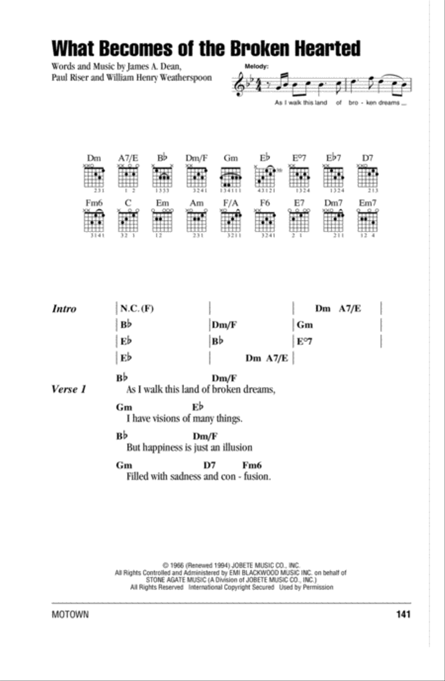 What Becomes Of The Broken Hearted Acoustic Guitar scores gallery preview page 1
