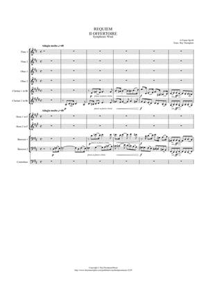 Fauré: Requiem Op.48 II Offertoire - symphonic wind/bass