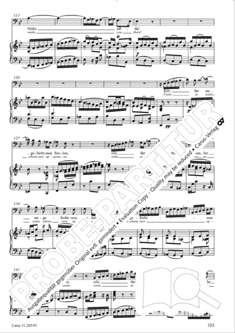 St. John Passion (Johannes-Passion) 4-Part scores gallery preview page 104