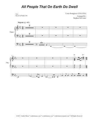All People That On Earth Do Dwell (Vocal solo - Medium Key) (Choir/Vocal score)
