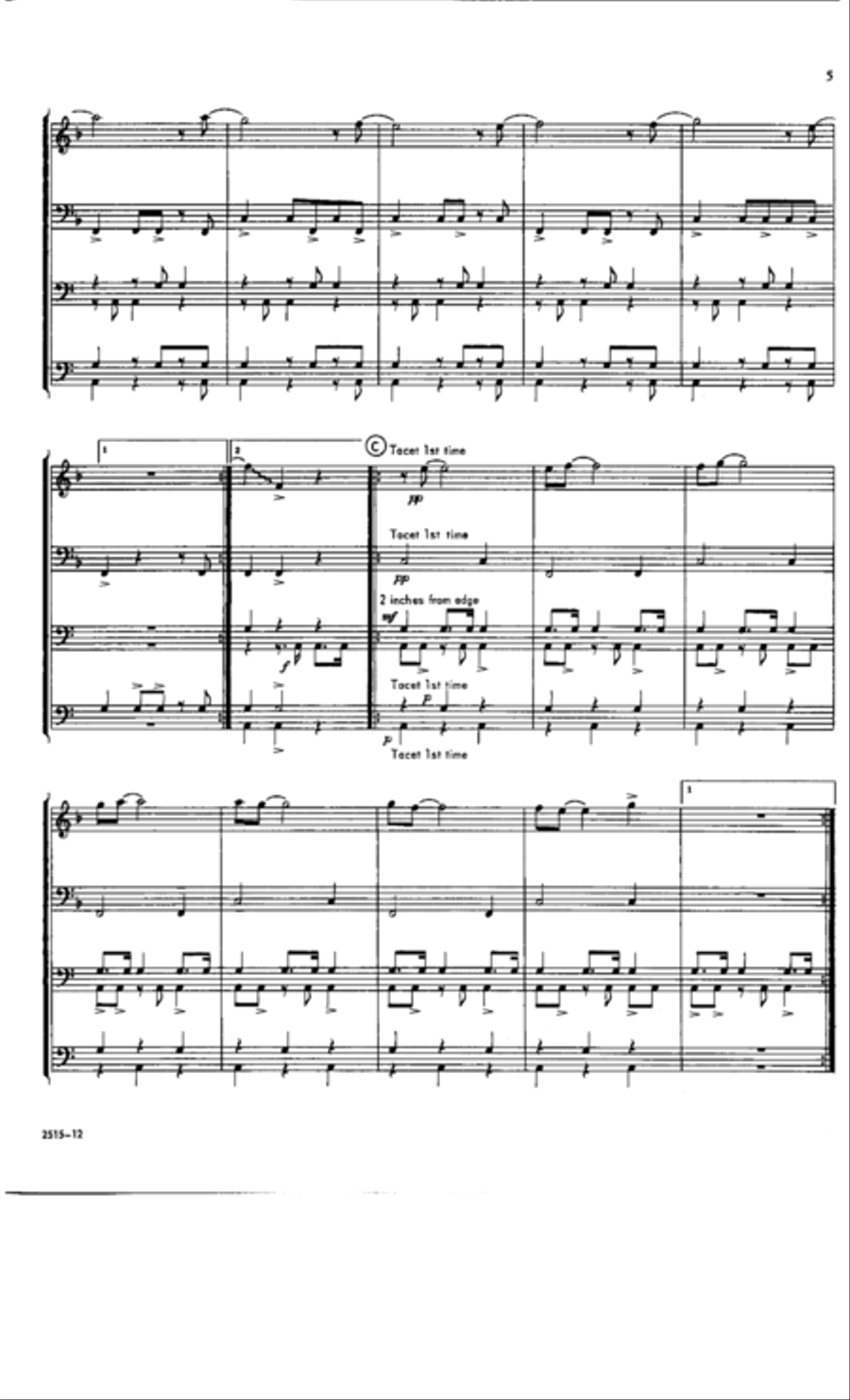Three-Four-All Percussion Ensemble scores gallery preview page 5
