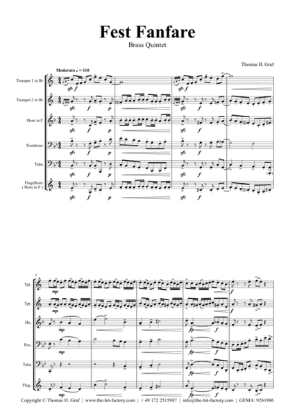 Fest Fanfare - Classical Festive Fanfare - Opener - Brass Quintet image number null