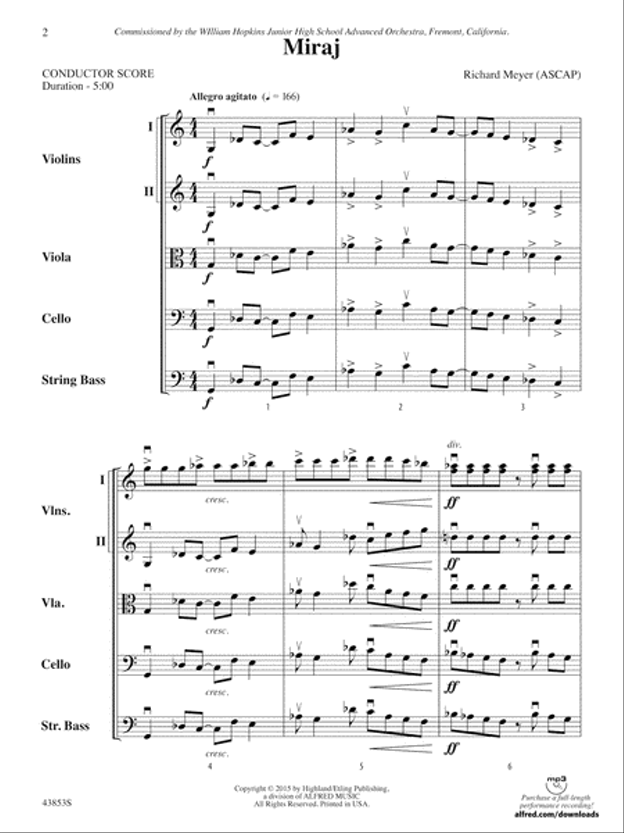 Miraj: Score Miraj: Score String Orchestra scores gallery preview page 2
