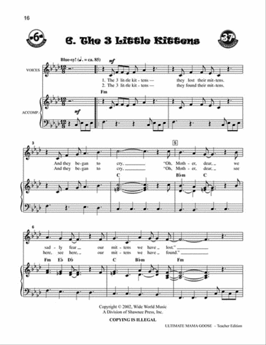 The Ultimate Gettin' Down With Mama Goose Unison Choir scores gallery preview page 5