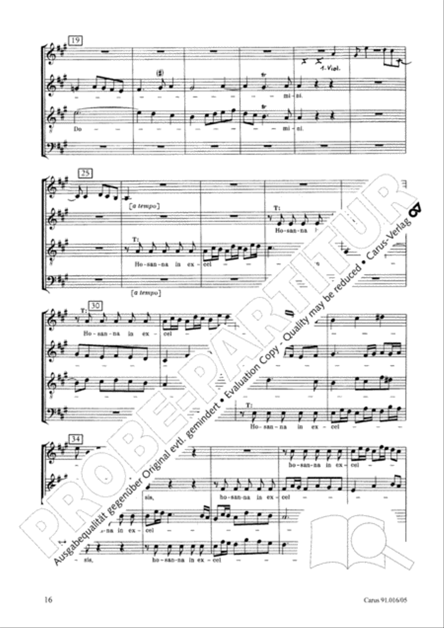 Missa in A Major Missa in A Major 4-Part scores gallery preview page 16