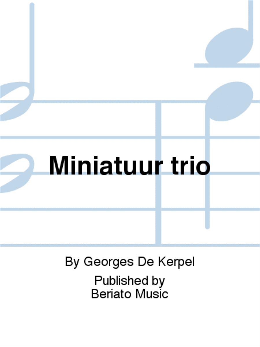 Miniatuur trio Miniatuur trio Alto Saxophone scores gallery preview page 1