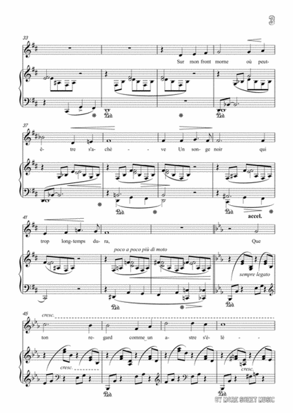 Liszt-Oh!Quand je dors in D Major，for voice and piano image number null