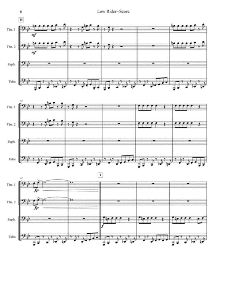 Low Rider Brass Ensemble scores gallery preview page 6