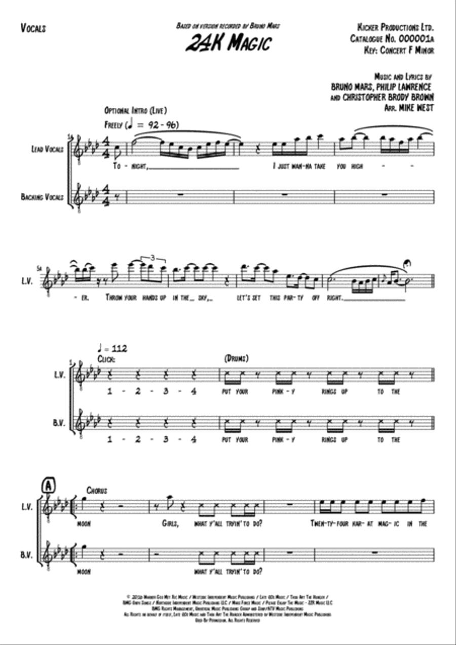 24k Magic Voice Solo scores gallery preview page 2