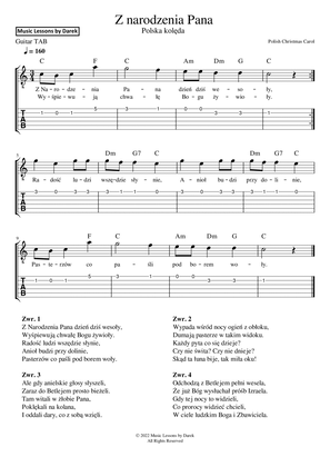 Z narodzenia Pana (Polish Christmas Carol) [GUITAR TAB]