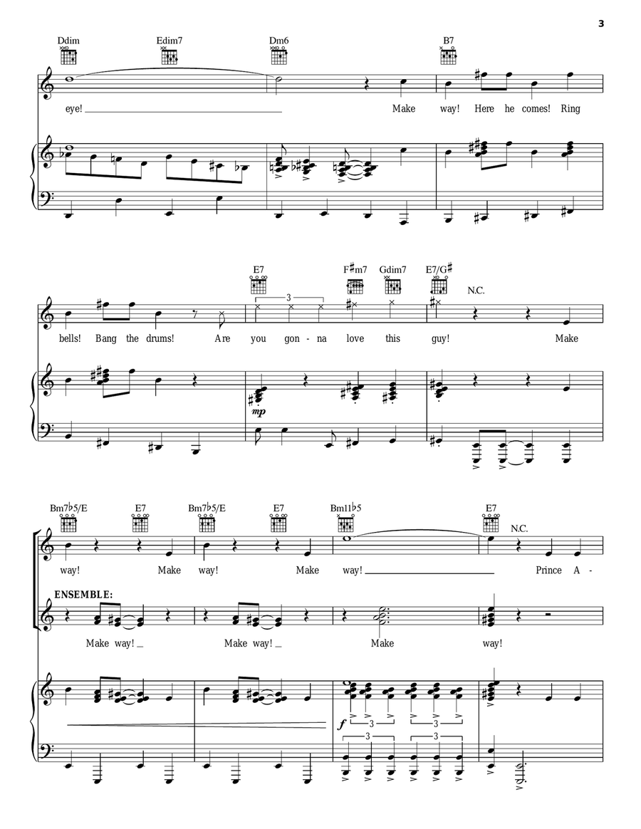 Prince Ali (from Aladdin: The Broadway Musical) Guitar scores gallery preview page 3
