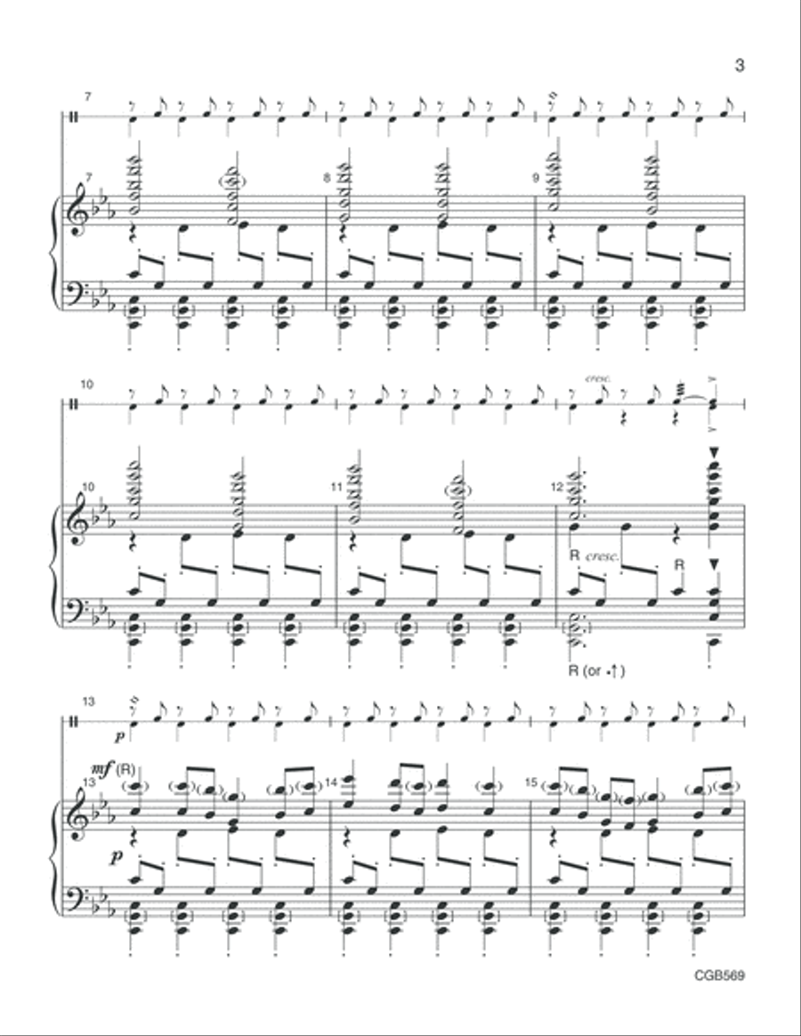 Come, Thou Long-Expected Jesus (3, 4 or 5 octaves) 5-Octaves scores gallery preview page 3