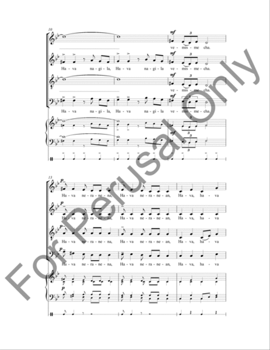 Have Nagila 4-Part scores gallery preview page 4