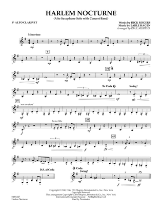 Harlem Nocturne (Alto Sax Solo with Band) - Eb Alto Clarinet