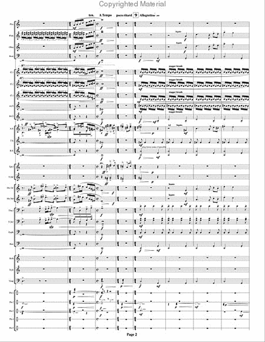 With Silent Eyes...Look to the Sea Concert Band scores gallery preview page 3