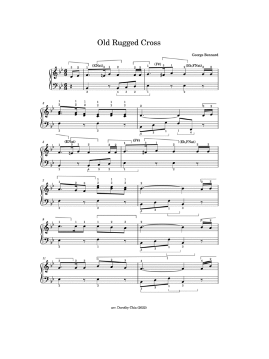 Old Rugged Cross Harp scores gallery preview page 2