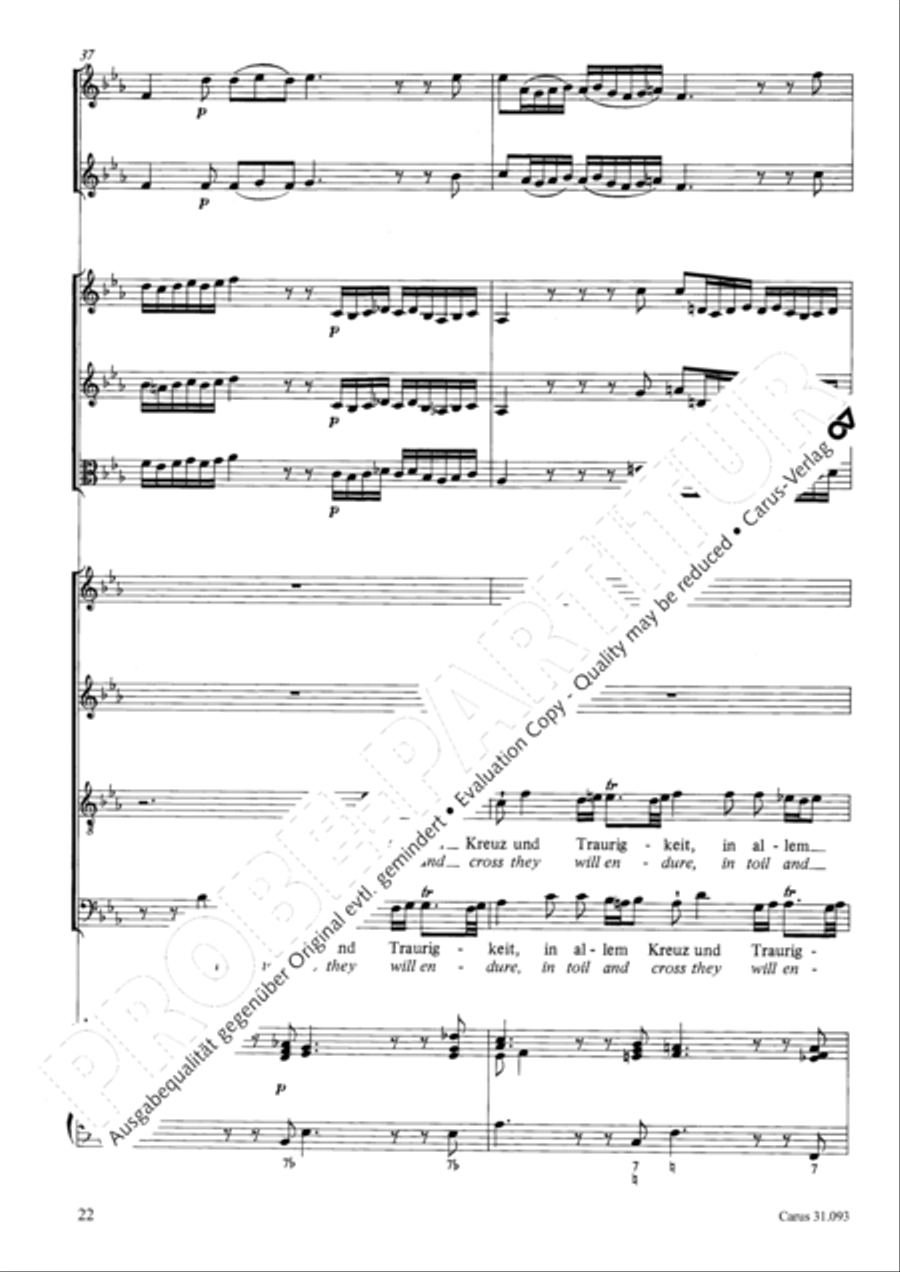 All those who seek God's sov'reign guidance (Wer nur den lieben Gott lasst walten) 4-Part scores gallery preview page 23