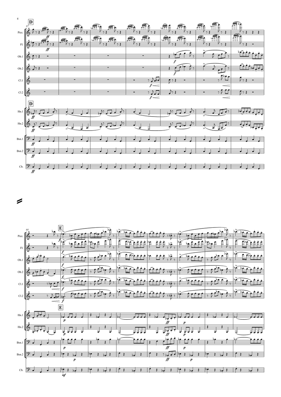English Dances, Set 2, Op. 33: No. 1. Allegro Non Troppo Large Ensemble scores gallery preview page 4