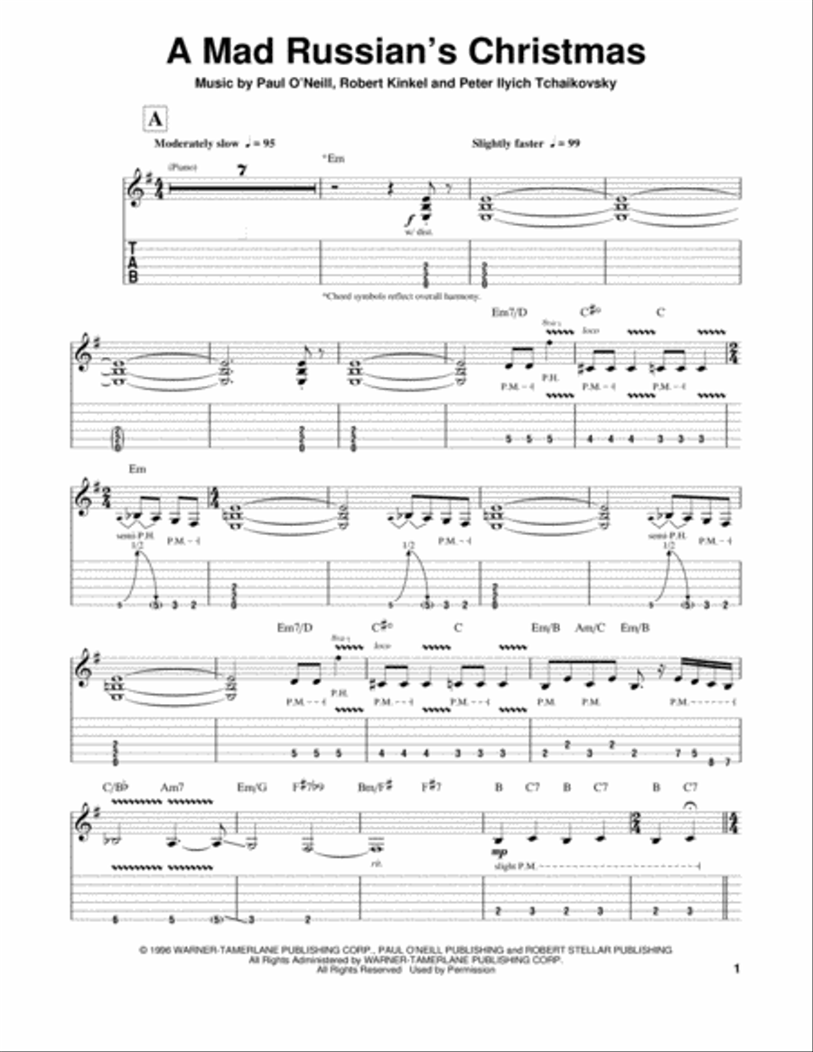 A Mad Russian's Christmas Classical Guitar scores gallery preview page 1